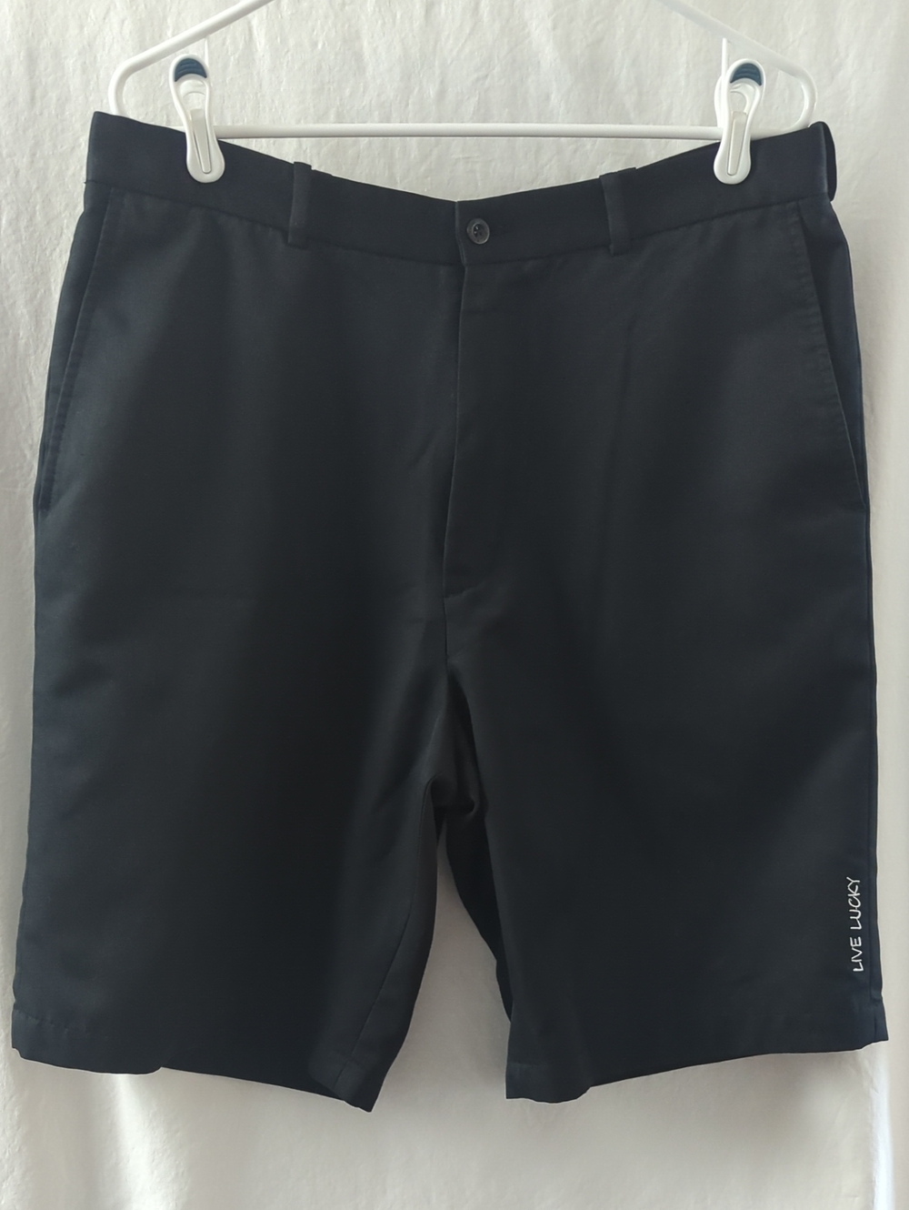 Black Clover Live Lucky Men's Golf Shorts Black Size 34 11" Inseam